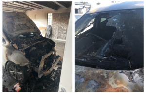 Anne-Maree Johnston's Hyundai ix45 that caught fire
