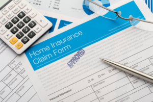 An approved home insurance claim form
