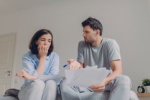 A homeowner receiving updates from her home insurance company