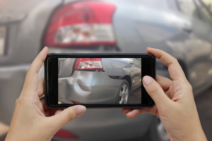 A client documenting the issue caused by car servicing