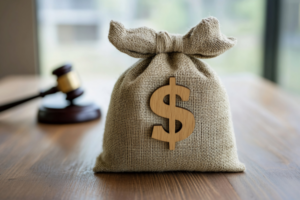 Money bag representing the fund for the class action
