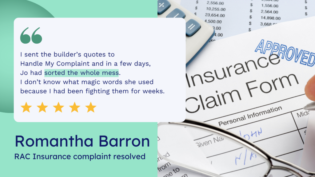 Handle My Complaint member's RAC Insurance complaint resolved
