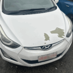 Paint peeling on hood