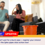 A headline image encouraging readers to take action about the faulty Iplex pipes