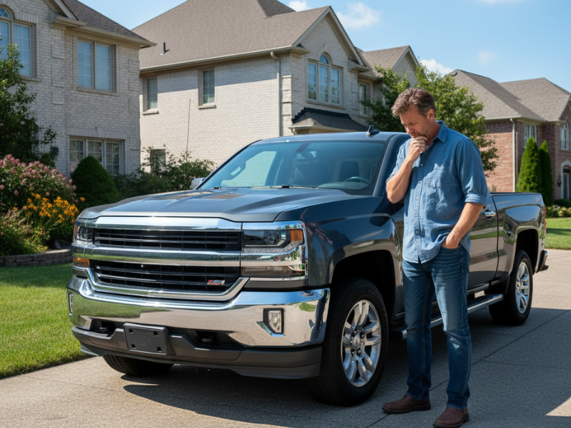 Silverado 1500 owner looking worried