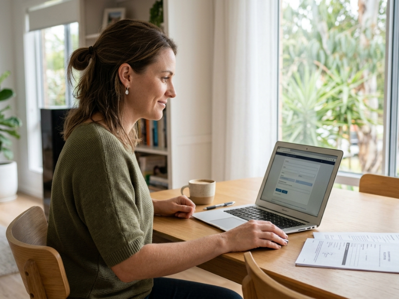 Woman signing up for updates about the VIQ Solutions complaints